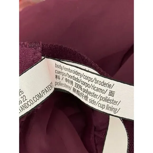 VICTORIA'S SECRET Women's Burgundy Floral Mesh Spaghetti Strap Night Gown SZ XS - Picture 9 of 11